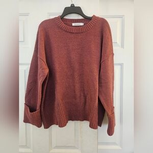 Women's Warm Maroon/rose Pink Sweater